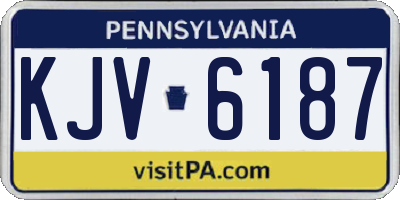 PA license plate KJV6187