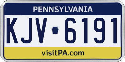 PA license plate KJV6191