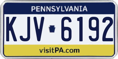 PA license plate KJV6192