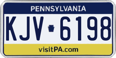 PA license plate KJV6198