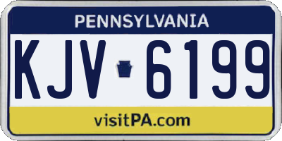 PA license plate KJV6199