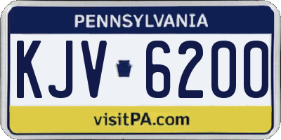 PA license plate KJV6200