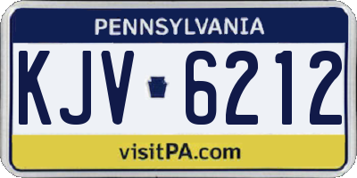 PA license plate KJV6212