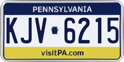 PA license plate KJV6215