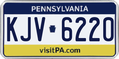 PA license plate KJV6220