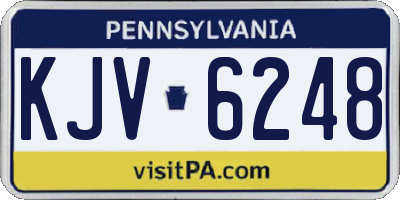 PA license plate KJV6248