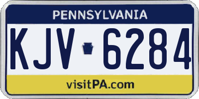 PA license plate KJV6284