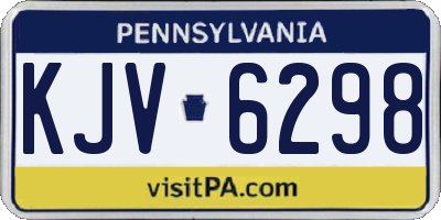 PA license plate KJV6298