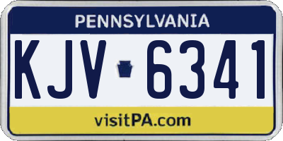 PA license plate KJV6341