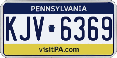 PA license plate KJV6369