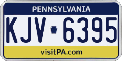 PA license plate KJV6395