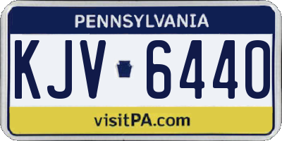 PA license plate KJV6440