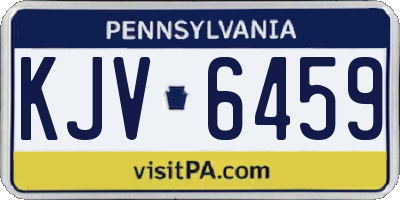 PA license plate KJV6459