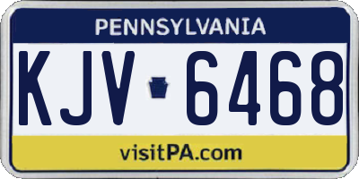 PA license plate KJV6468