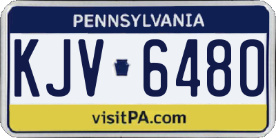 PA license plate KJV6480