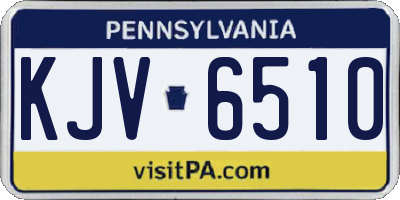 PA license plate KJV6510