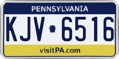 PA license plate KJV6516