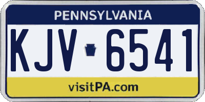 PA license plate KJV6541