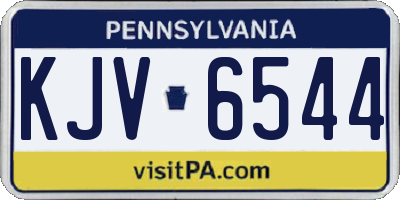 PA license plate KJV6544