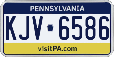 PA license plate KJV6586