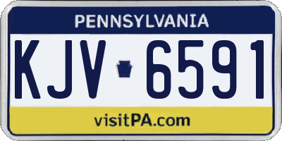 PA license plate KJV6591