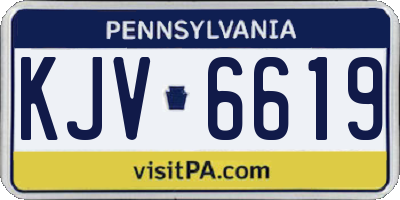 PA license plate KJV6619