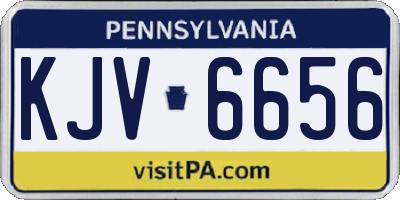 PA license plate KJV6656