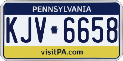 PA license plate KJV6658