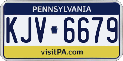 PA license plate KJV6679