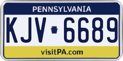 PA license plate KJV6689