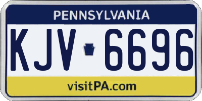 PA license plate KJV6696