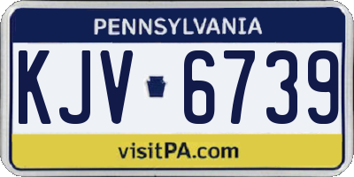PA license plate KJV6739
