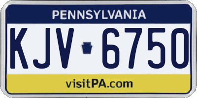 PA license plate KJV6750