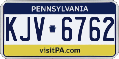 PA license plate KJV6762