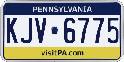 PA license plate KJV6775