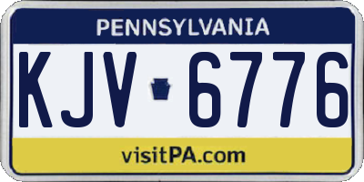 PA license plate KJV6776