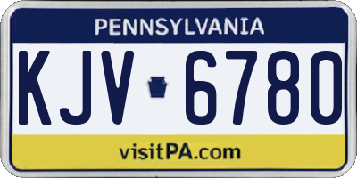 PA license plate KJV6780