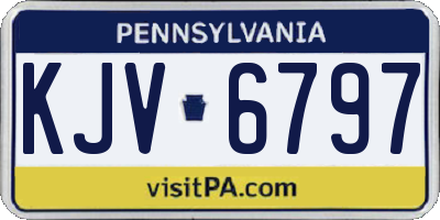 PA license plate KJV6797