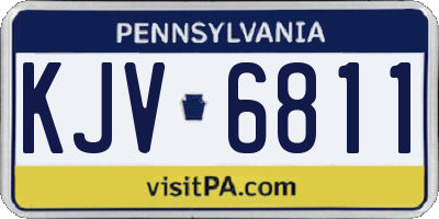 PA license plate KJV6811