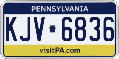 PA license plate KJV6836