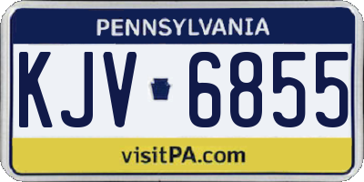 PA license plate KJV6855