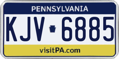 PA license plate KJV6885