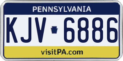 PA license plate KJV6886
