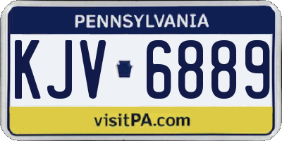 PA license plate KJV6889