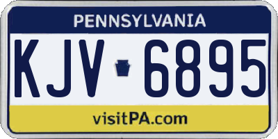 PA license plate KJV6895