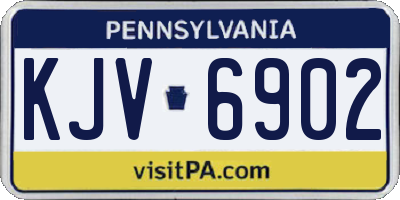 PA license plate KJV6902