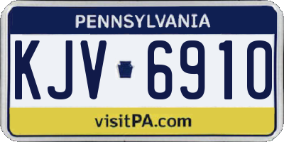 PA license plate KJV6910