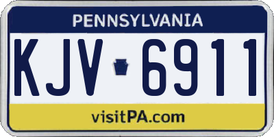 PA license plate KJV6911