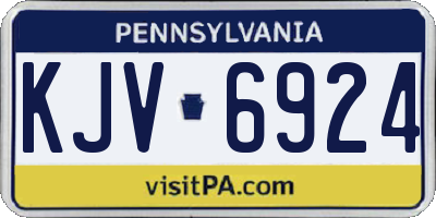 PA license plate KJV6924