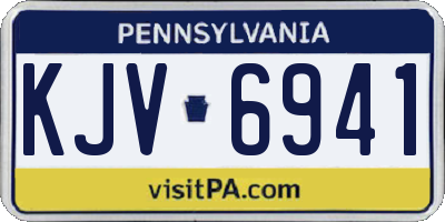 PA license plate KJV6941